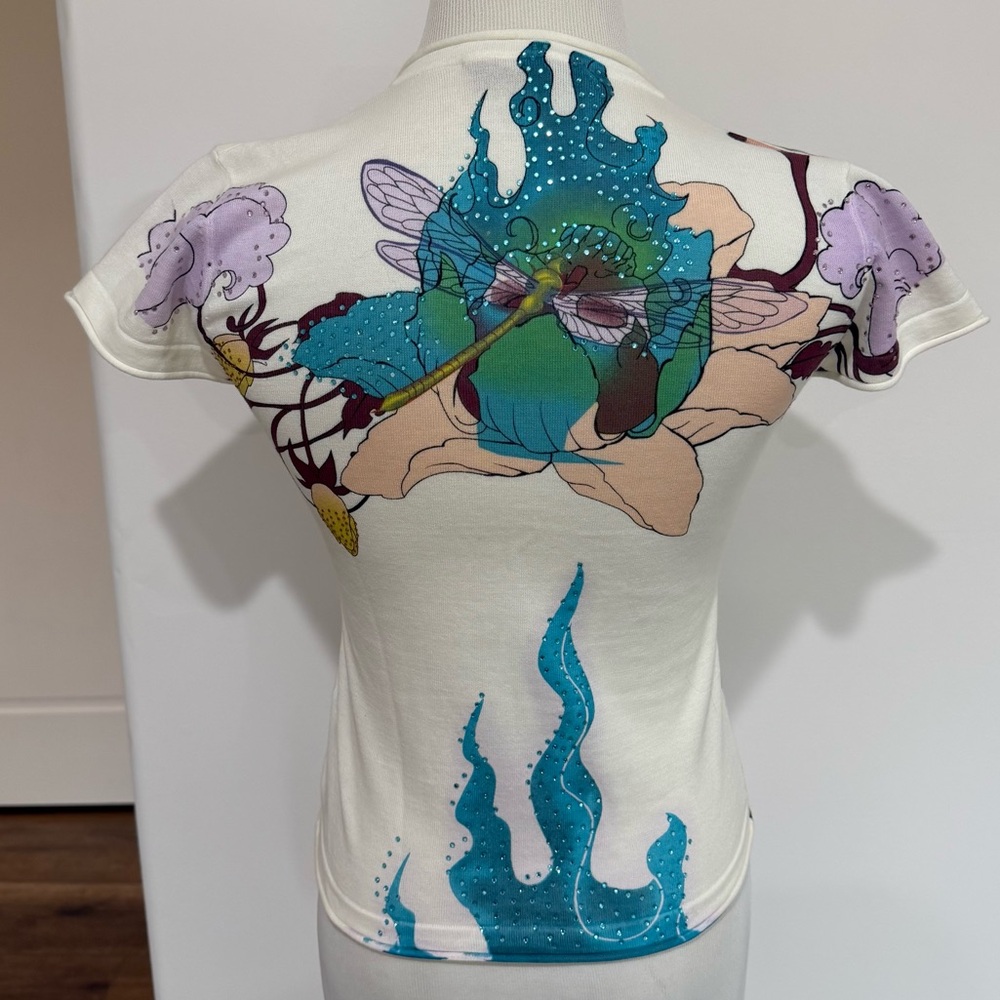Raw 7 Dragonfly XS Embellished Shortsleeved Top - Picture 4 of 5